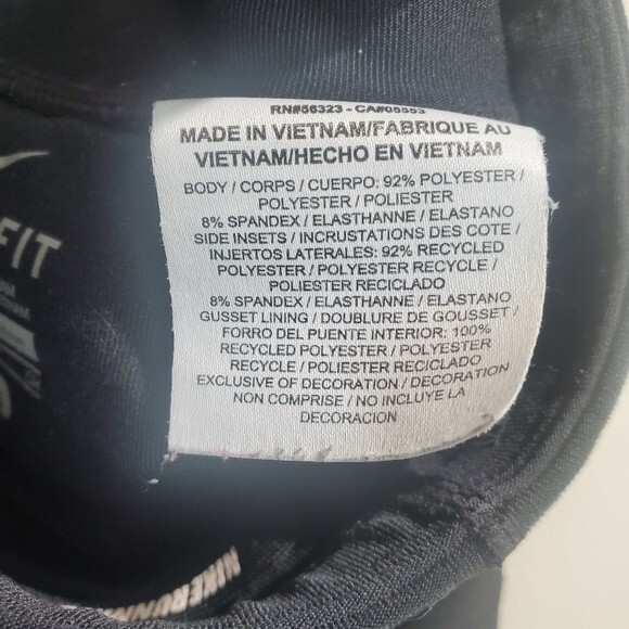 Nike Dri-Fit Elastic Drawstring Waist Crop Running Workout Pants Black small - Picture 4 of 7